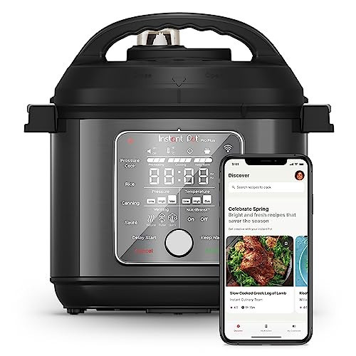 Instant Pot Pro Plus Wi-Fi Smart 10-in-1, Pressure Cooker, Slow Cooker, Rice Cooker, Steamer, Sauté Pan, Yogurt Maker, Warmer, Canning Pot, Sous Vide, Includes App with Over 800 Recipes, 6 Quart | Amazon (US)