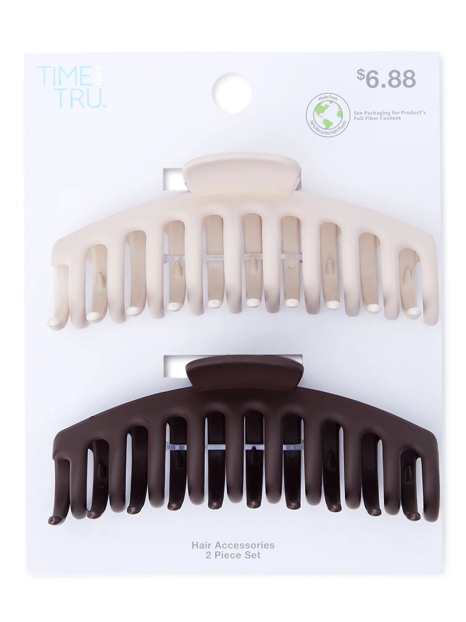 Time and Tru Women's Claw Hair Clips, 2-Pack | Walmart (US)