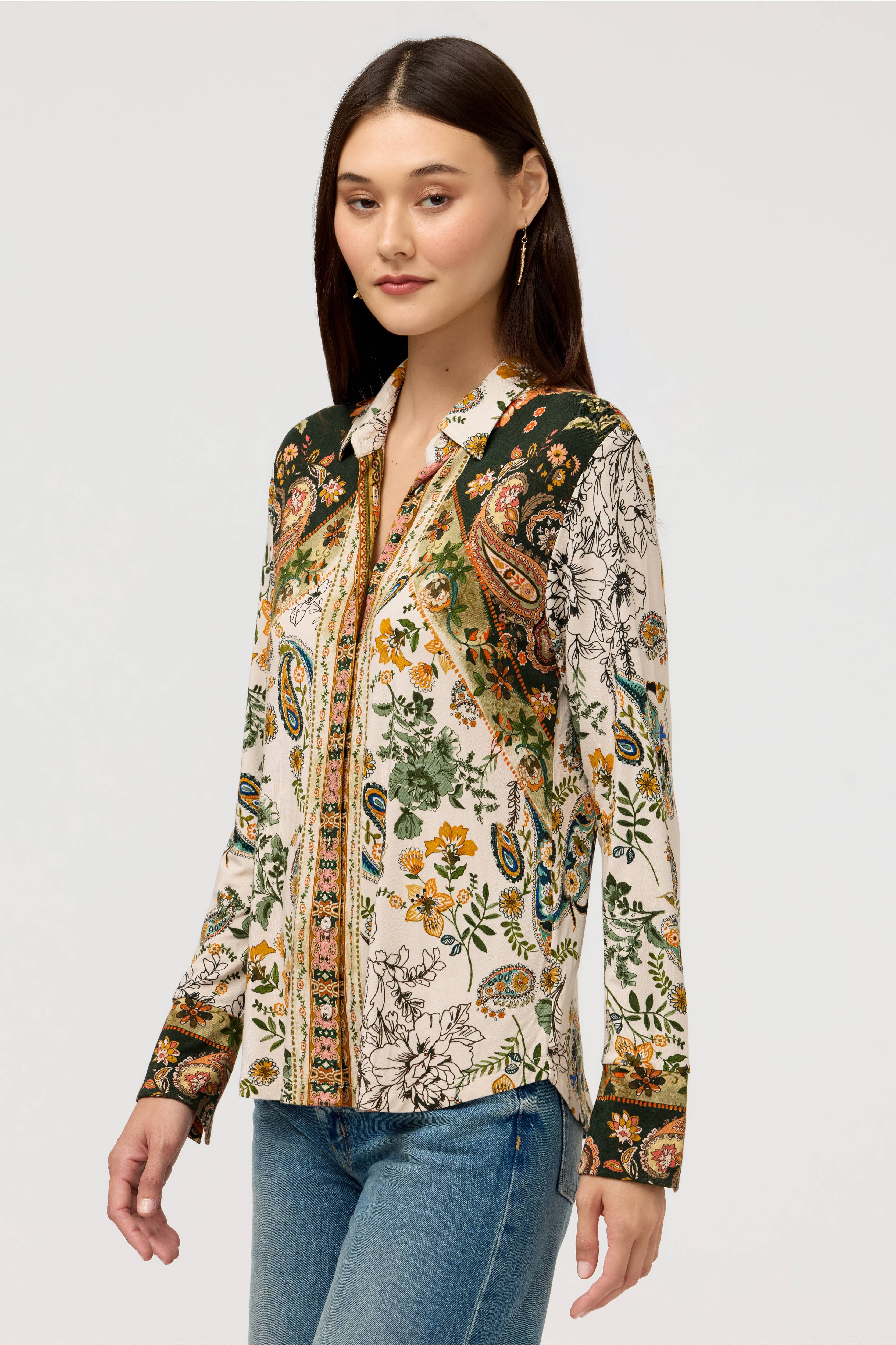 THE JANIE FAVORITE BUTTON FRONT SHIRT
                                
                          ... | Johnny Was