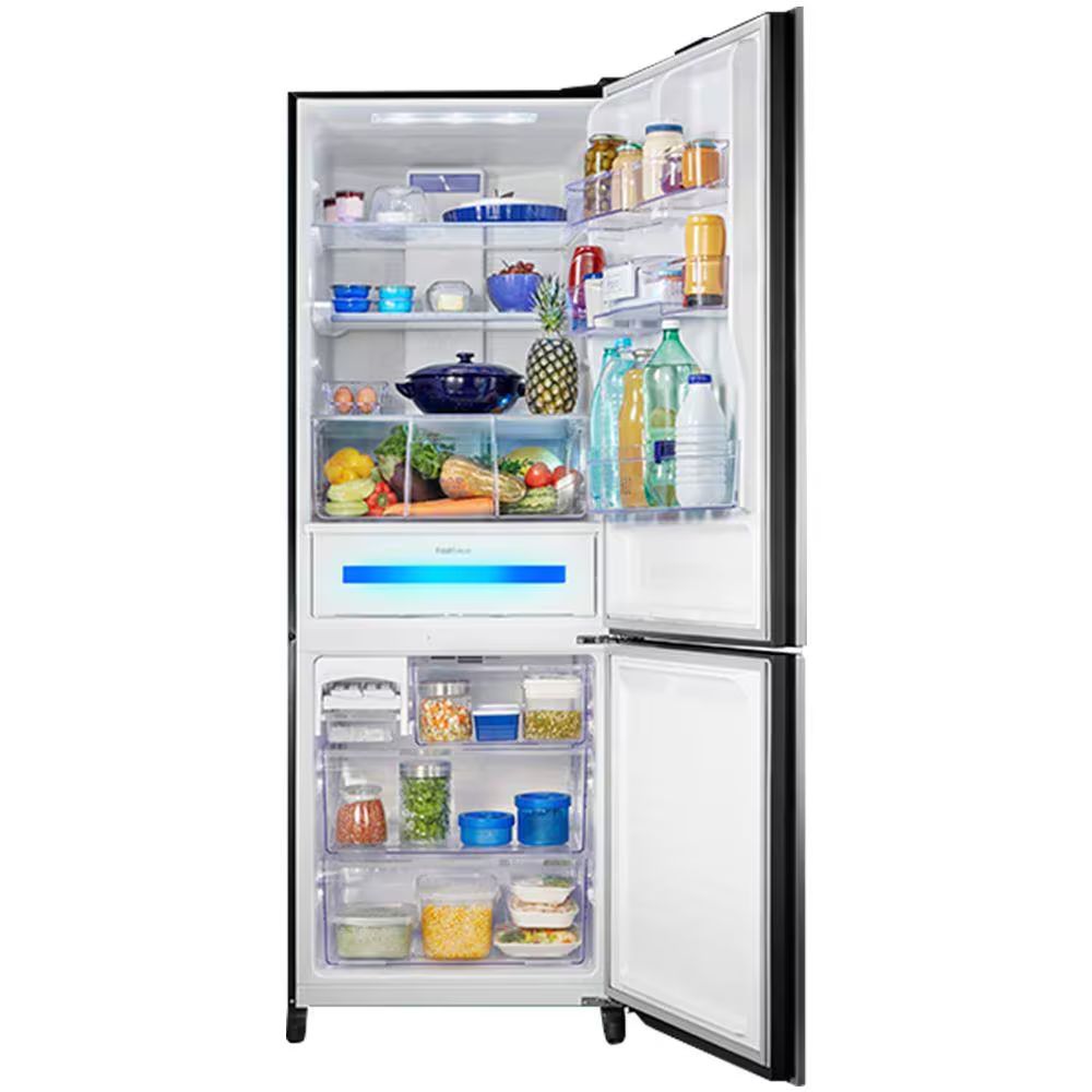 Refrigerador Panasonic 480 Litros BB71 Black Glass Bottom Freezer | Casas Bahia (BR)