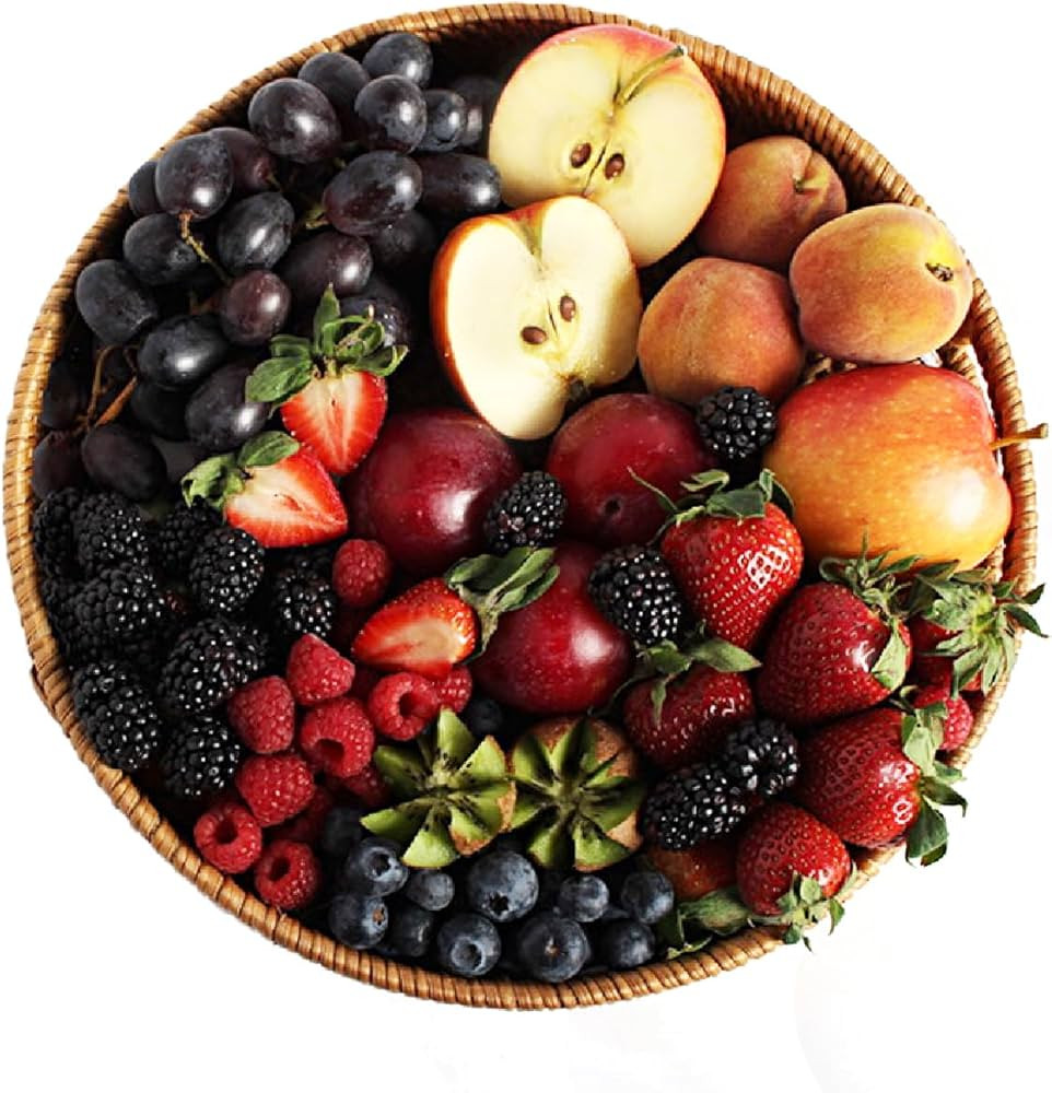 Round Rattan Serving Tray Decorative Woven Ottoman Trays for Coffee Table Natural Round Woven Tra... | Amazon (US)