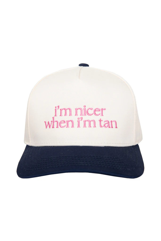 I'm Nicer When I'm Tan Funny Two-Toned Vintage Hats | Katydid.com