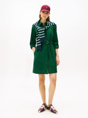 Long-Sleeve Belted Oxford Shirtdress | Tommy Hilfiger | Tommy Hilfiger (US)