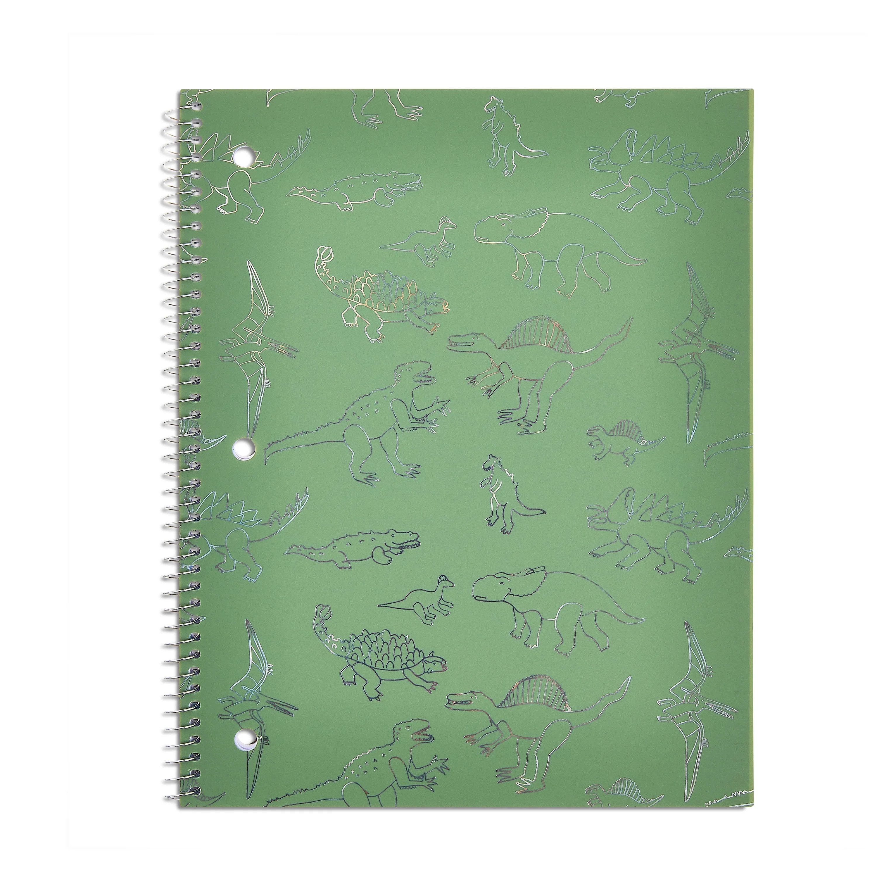 Pen + Gear Wide Ruled Poly Notebook, 8" x 10.5", Green Dinosaurs, 80 Sheets | Walmart (US)