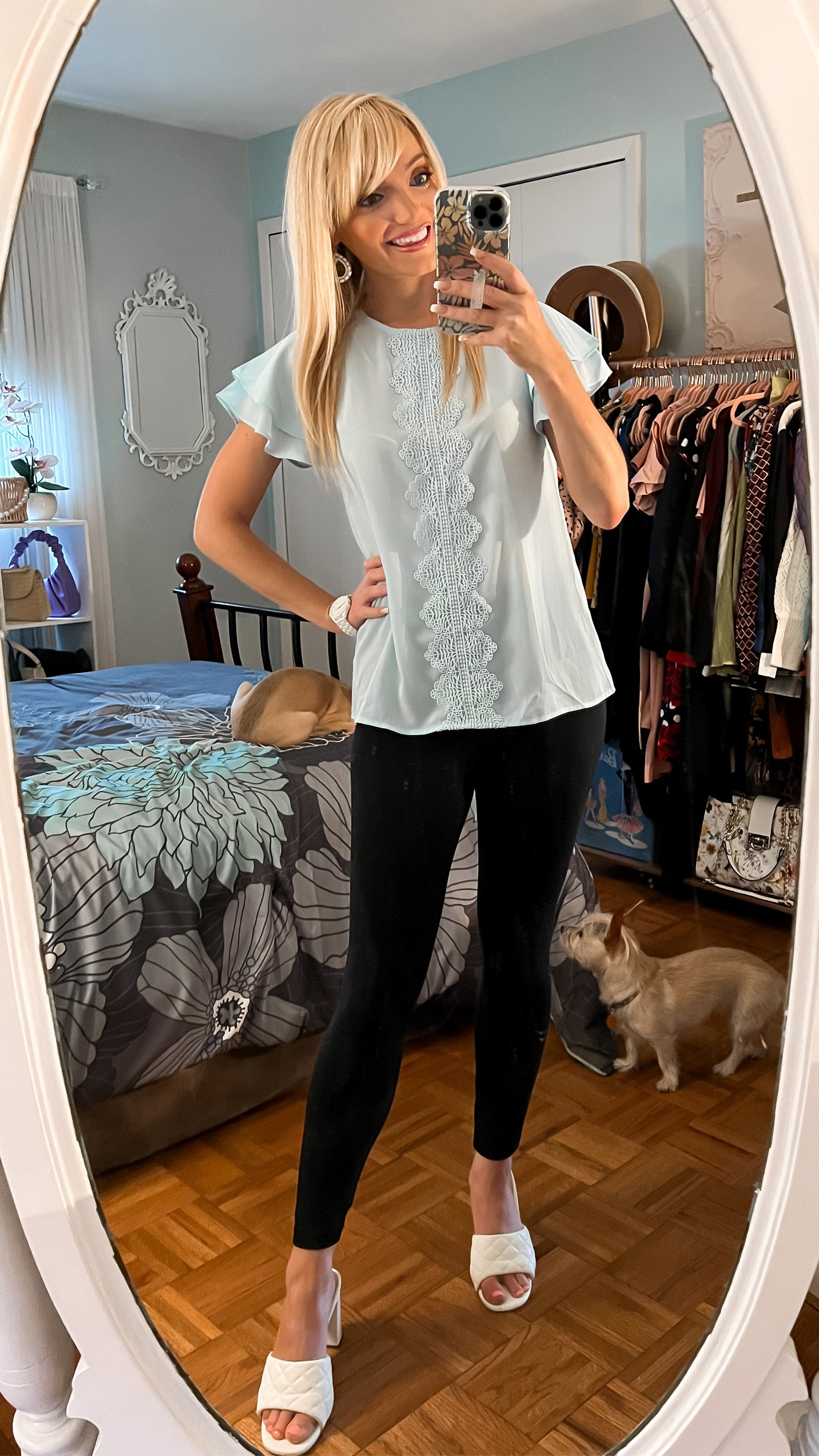 Light blue SheIn top - favorite dressy leggings by CRZ Yoga - butter luxe leggings - business casual look - Amazon Fashion - Amazon Finds - Amazon Deals - teacher outfit - teacher look 

#LTKunder50 #LTKworkwear #LTKstyletip