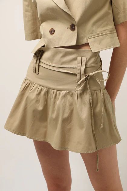 Cecelia Tie Belt Ruffle Skirt | Storets (Global)