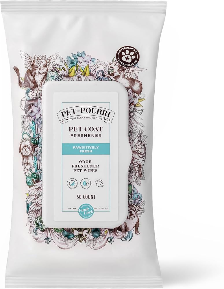 Poo-Pourri Pawsitively Fresh Deodorizing Pet Wipes – Quick Cleaning Wipes for Dogs & Cats – P... | Amazon (US)