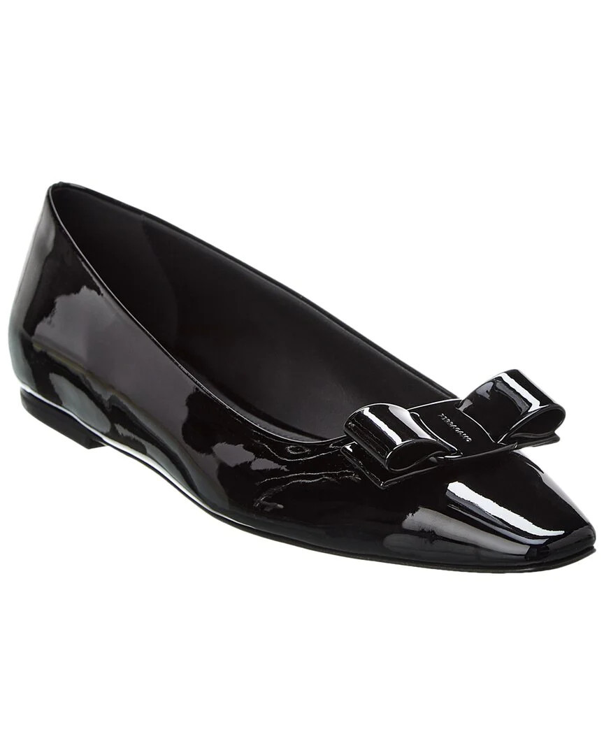 Ferragamo Anz 1 Patent Flat | Shop Simon