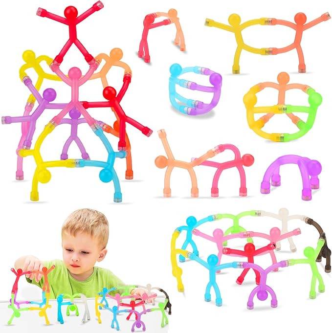 12 Pcs Magnetic Men Fidget Toys – Travel Figures & Fun Fridge Magnets for Kids, Sensory Desk To... | Amazon (UK)