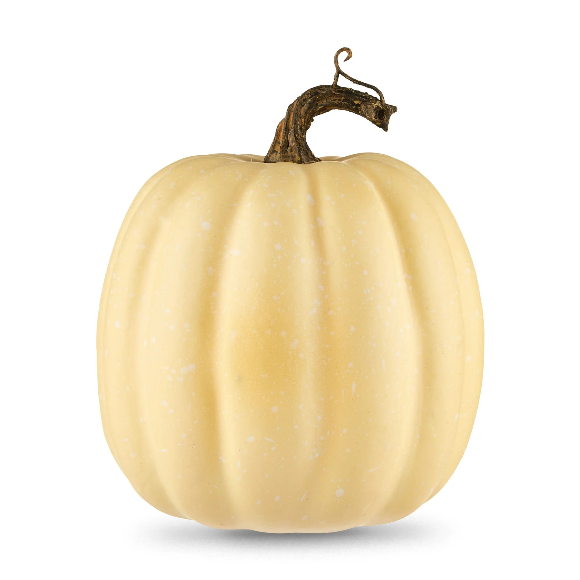 Fall Harvest 6.5 in Small Natural Tall White Foam Pumpkin Decoration, Way to Celebrate | Walmart (US)