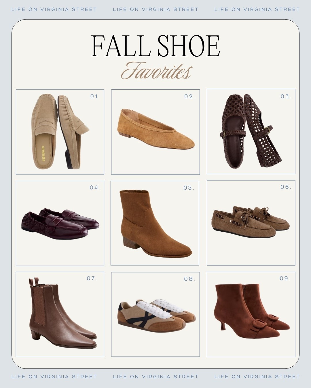 Fall shoe favorites! 😍

fall shoes, fall shoes for women, women’s fall shoes, fall shoe favorites, fall shoe trends, fall shoe trends 2026, fall footwear, fall fashion, fall fashion finds, fall outfit ideas, fall wardrobe essentials, fall boots, knee high boots, ankle boots, suede boots, riding boots, Chelsea boots, fall flats, ballet flats, suede ballet flats, Mary Jane flats, loafers, suede loafers, leather loafers, penny loafers, mules, suede mules, clogs, kitten heels, slingback heels, pumps, fall sneakers, retro sneakers, low profile sneakers, brown shoes, chocolate brown shoes, burgundy shoes, suede shoes, leopard print flats, animal print shoes, classic fall shoes, comfortable fall shoes, everyday fall shoes, fall work shoes, fall shoe finds

#LTKootd #LTKgrwm #LTKSeasonal