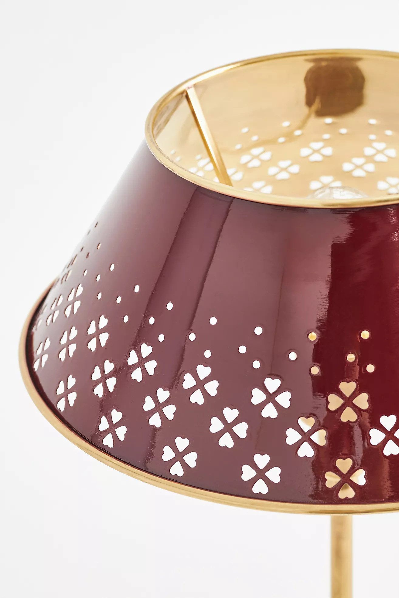 Amilia Enameled Brass Perforated Table Lamp | Anthropologie (US)