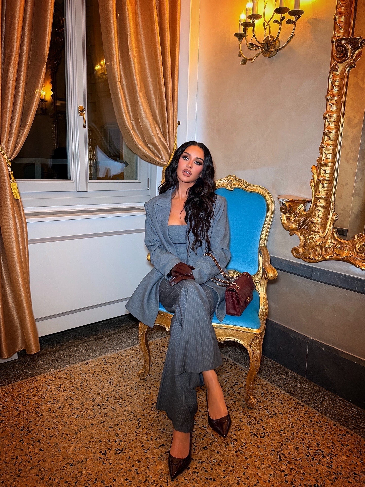 Blazer top and gloves Babyboo ✨