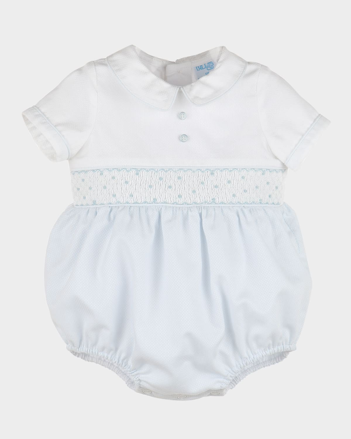 Boy's Smocked Bubble Romper, Size Newborn-9M | Neiman Marcus