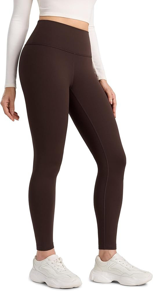 CRZ YOGA Womens Fleece Lined Leggings 28'' - Matte Thermal Winter Warm Full Length Pants Casual L... | Amazon (US)