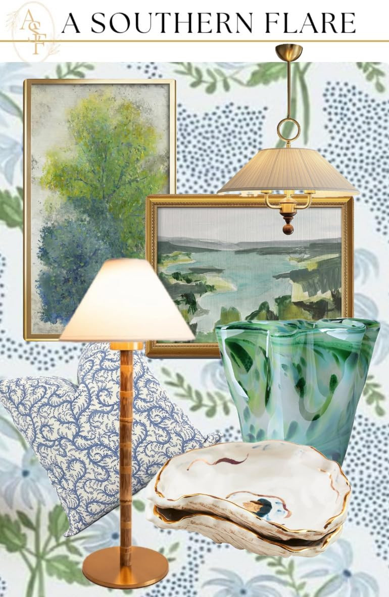 InSimSea Gold Bamboo Framed Canvas Wall Art, Retro Nature Plum Botanical Paintings, Antique Vinta... | Amazon (US)