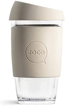 JOCO 16oz Glass Reusable Coffee Cup (Sandstone) | Amazon (US)