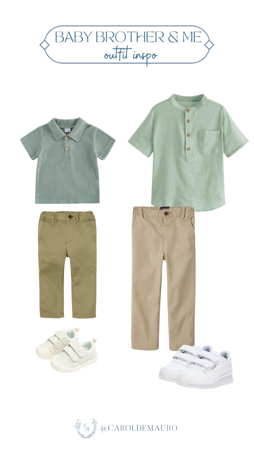 baby brother and me, boys outfit idea, toddler clothes, summer outfit for boys, green tee for kids, khaki pants for boys, white sneakers for kids, boys wardrobe, amazon kids

#LTKootd #LTKBaby #LTKKids