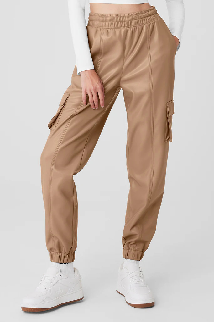 Faux Leather Power Hour Jogger | Alo Yoga (US)