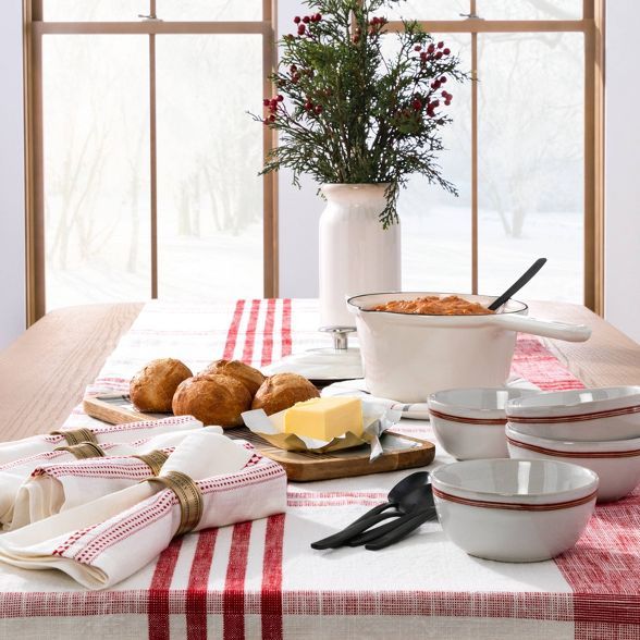 Holiday Plaid Enamel + Wood Serving Tray - Hearth & Hand™ with Magnolia | Target