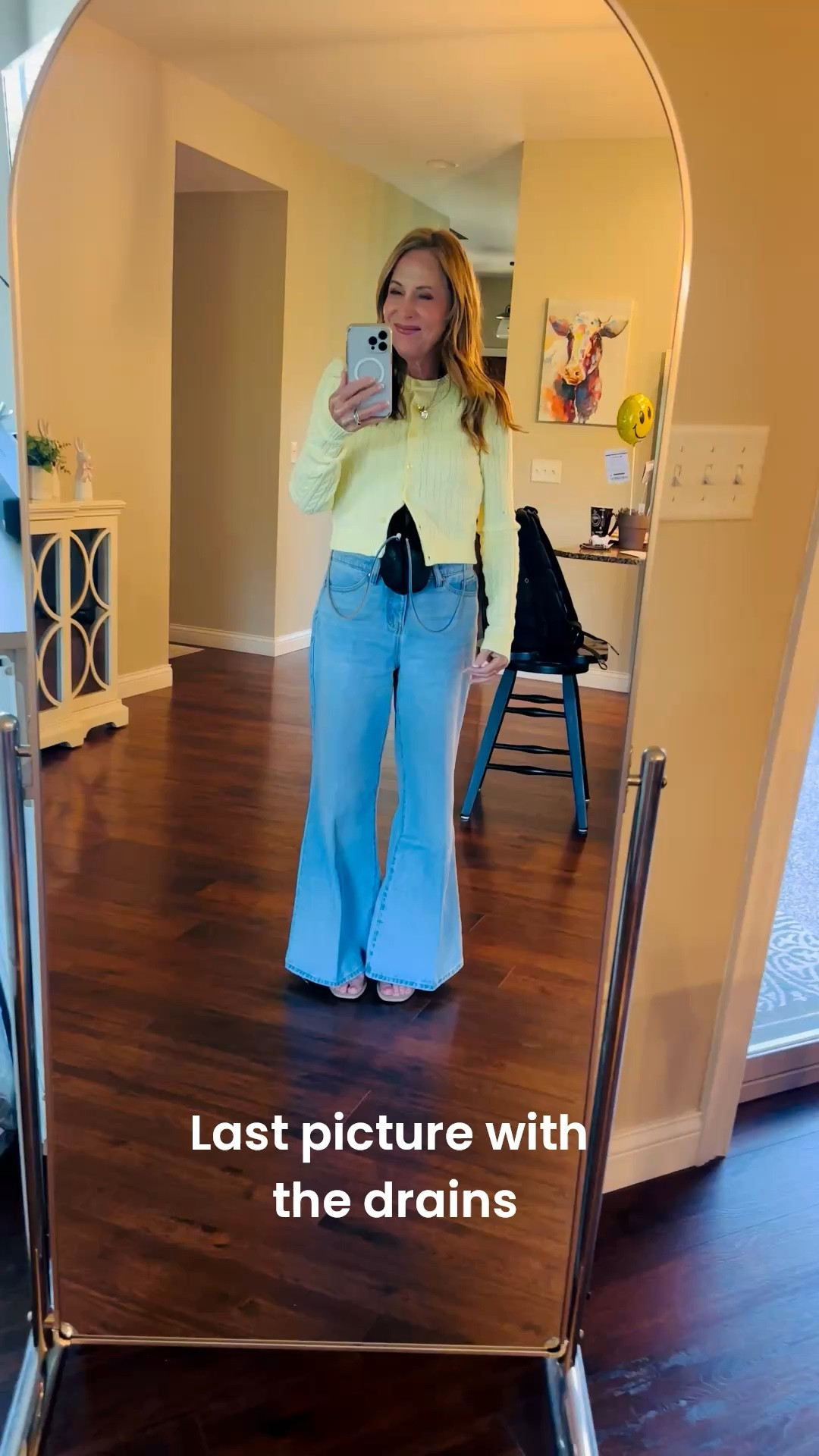 I got my drains out today so you’ll never see the drain holder again! But I got several compliments on my Walmart outfit! 