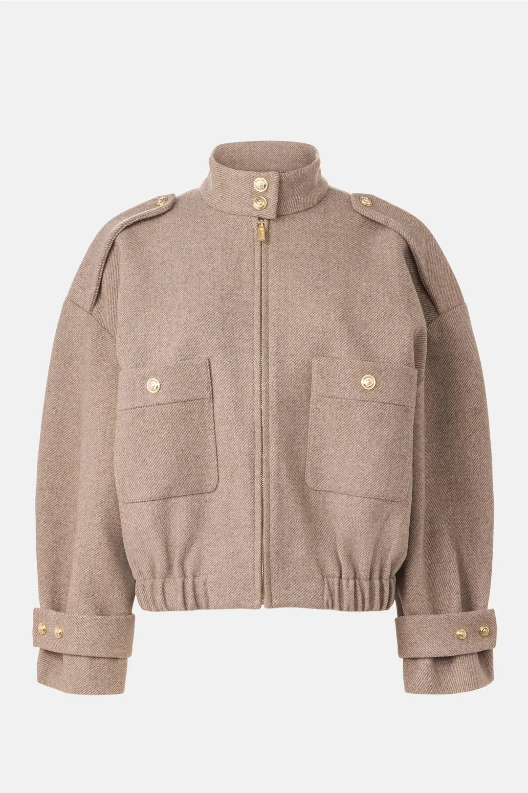 Maje Mixed Wool Jacket | Rent the Runway