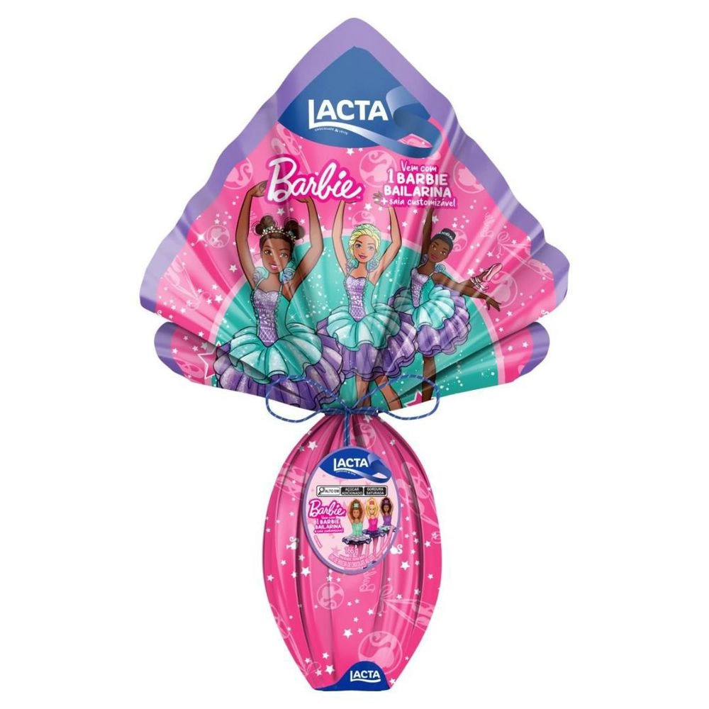 Ovo de Páscoa Lacta Barbie Bailarina Sortido 166g em Promoção na Americanas | Americanas (BR)