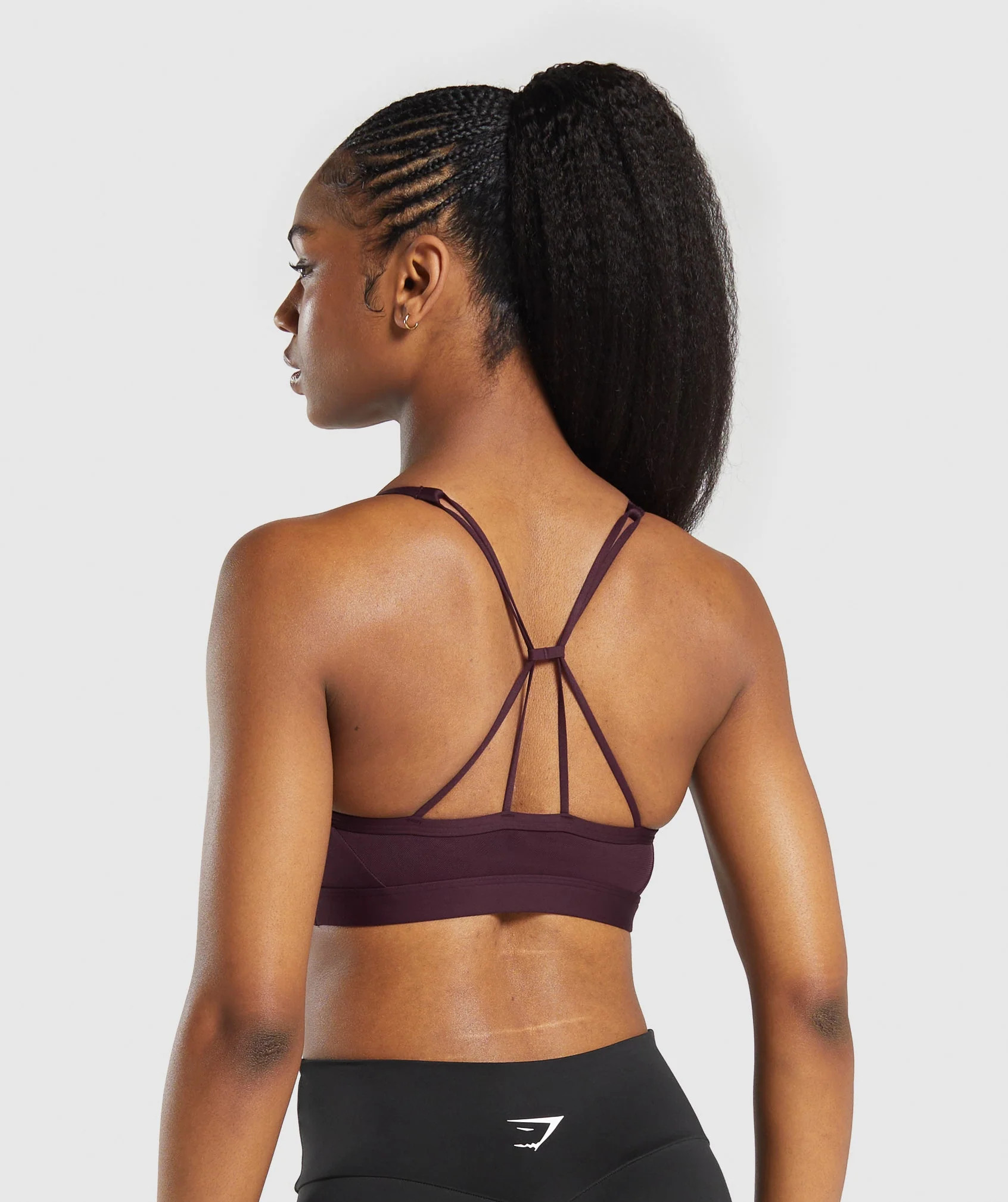 Gymshark Ruched Strappy Sports Bra - Depth Purple | Gymshark CA