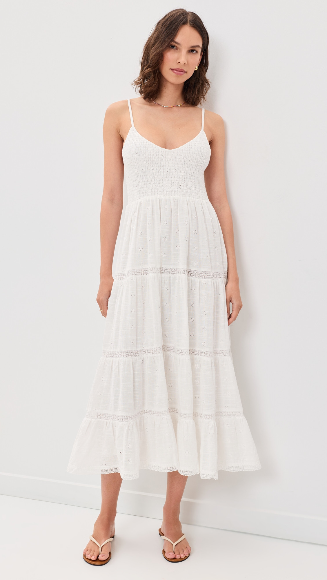 Z Supply Behati Eyelet Maxi Dress White XS | Shopbop