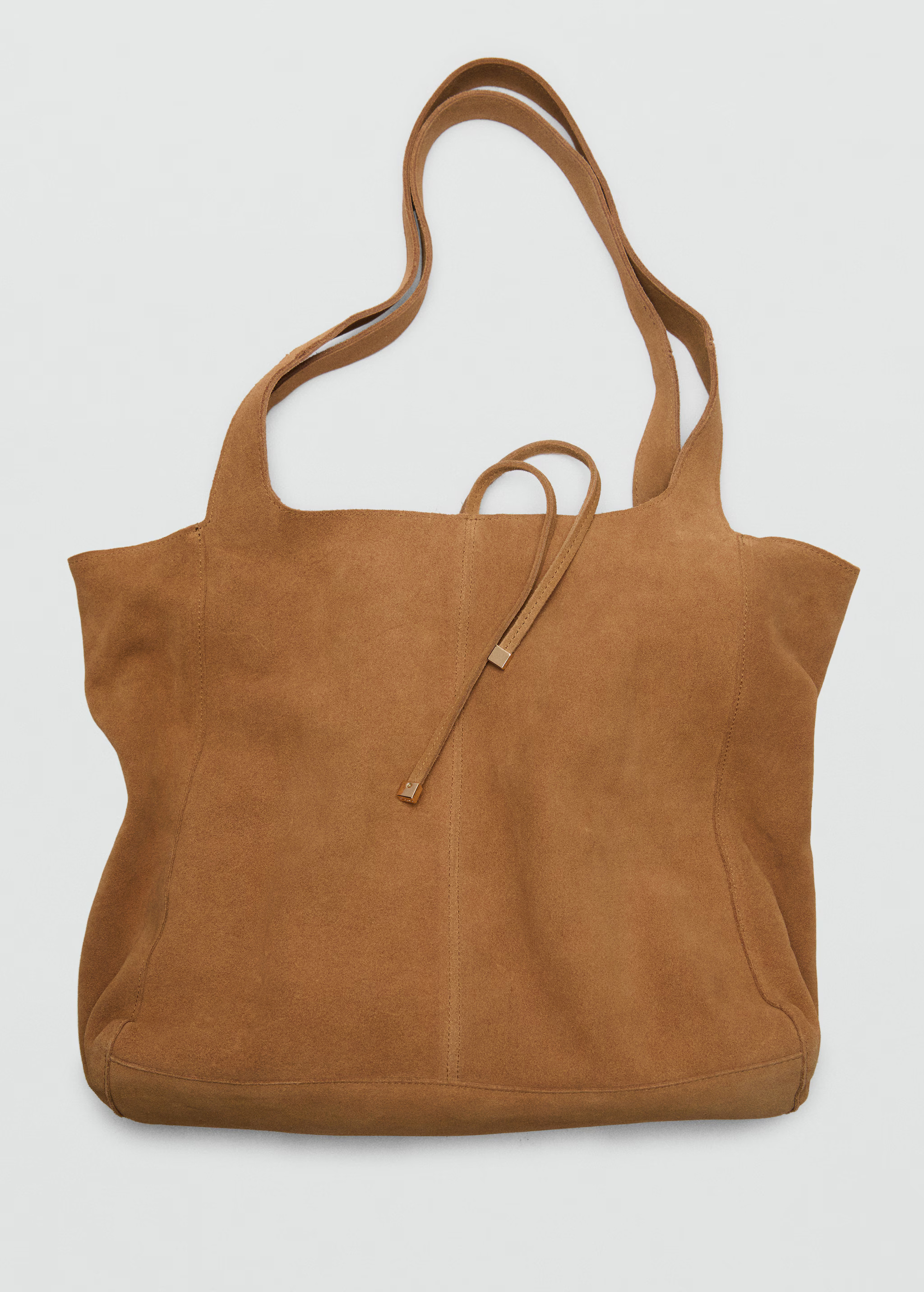 Leather shopper bag | MANGO (UK)