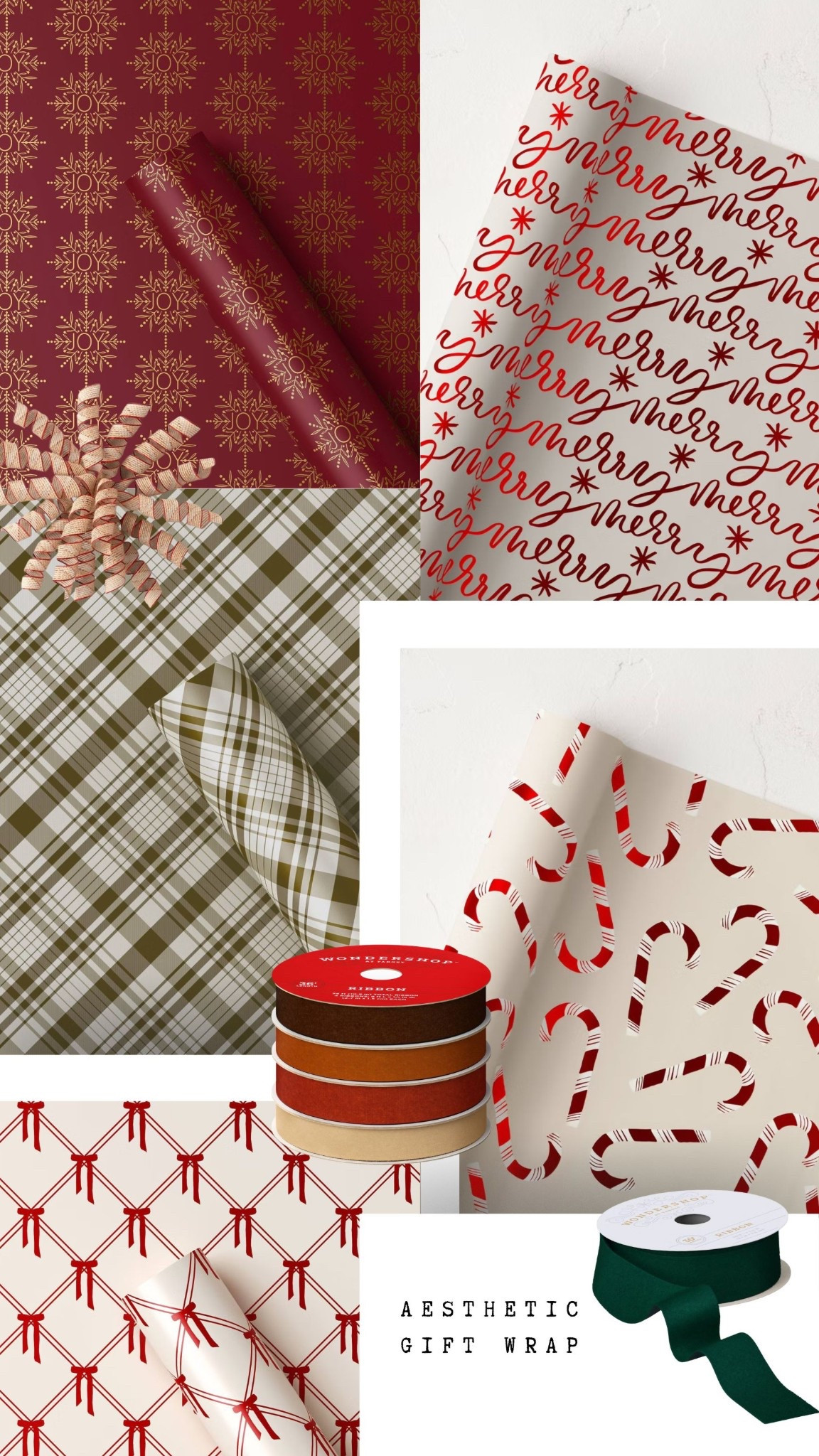 Aesthetic target gift wrap from wondershop sugar paper LA and minted wrapping paper velvet ribbon and tissue paper 

#LTKSeasonal #LTKGiftGuide #LTKHoliday