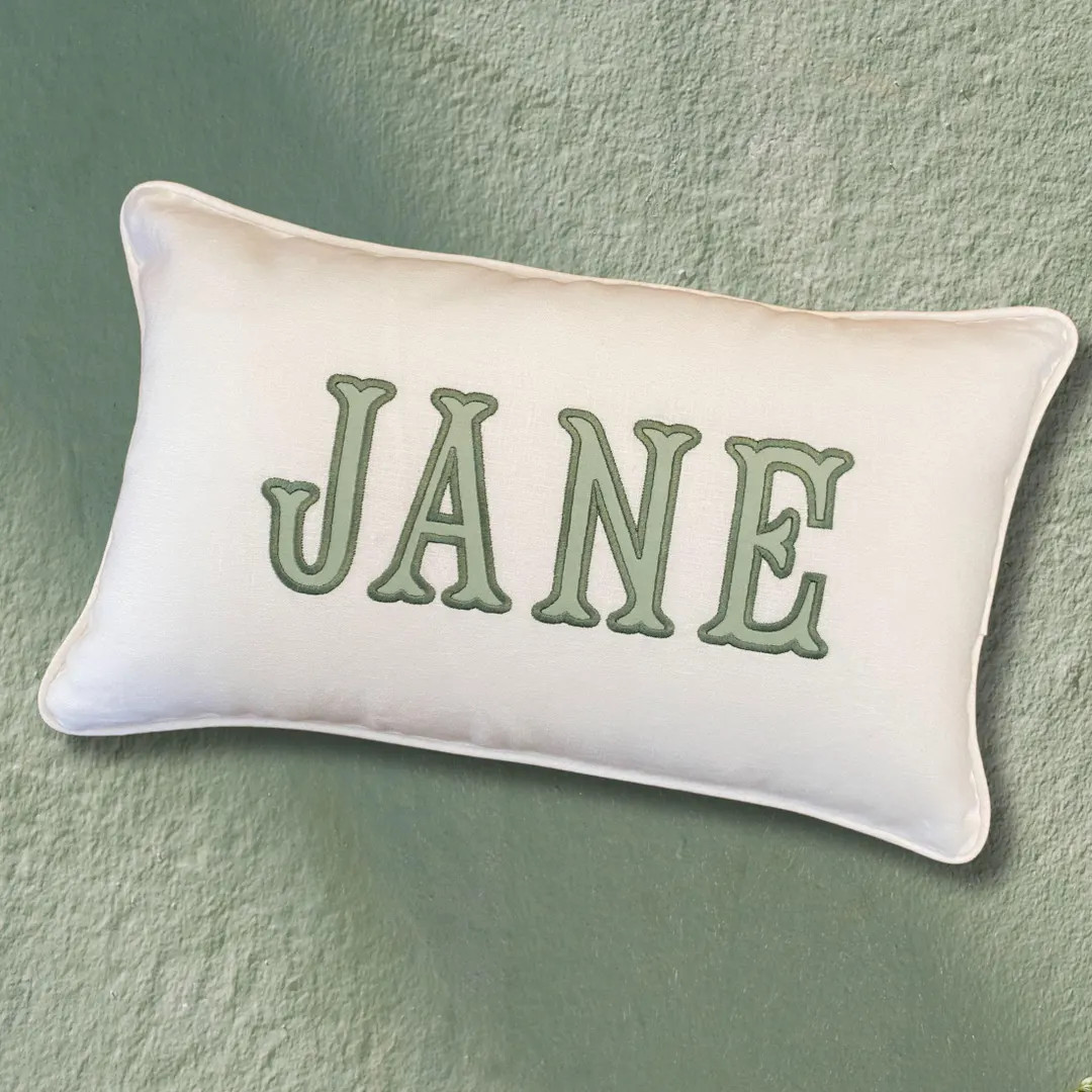 Personalized Baby Lumbar Pillow - Linen Nursery Decor for New Parents, Mom to Be, Godchild, Child... | Etsy (US)