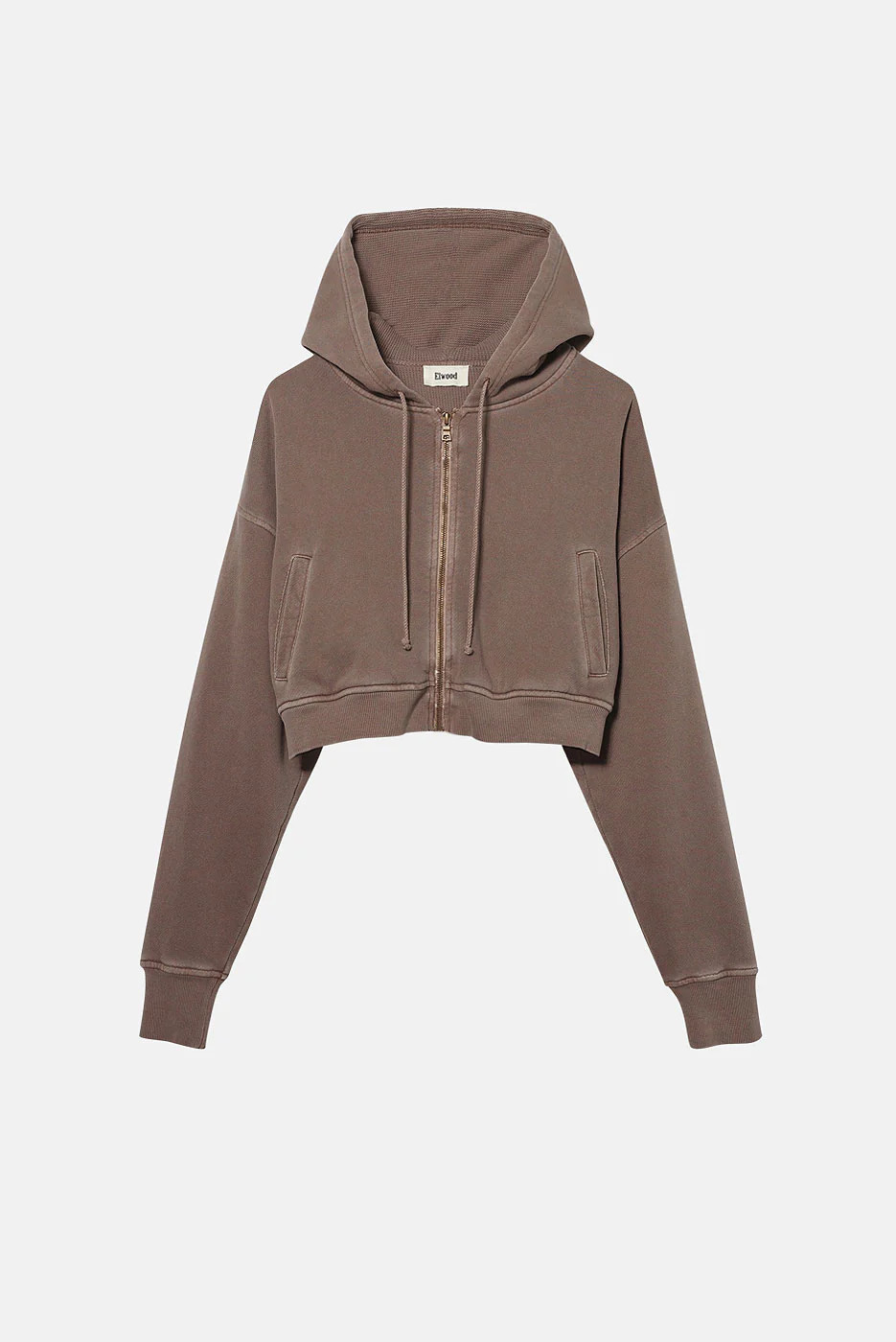 BABYDOLL CROP ZIP THERMAL HOODIE | Elwood Clothing