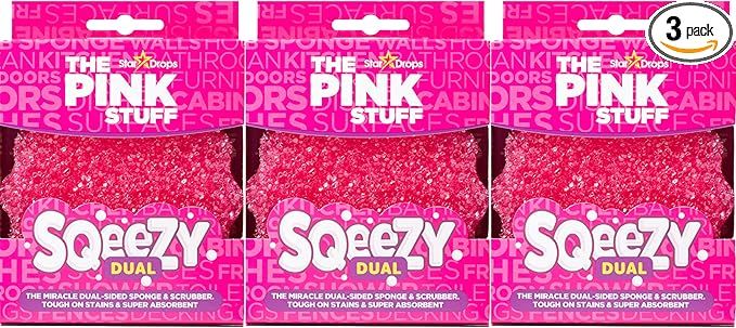 Stardrops – The Pink Stuff – SQeeZY Miracle Dual Sided Scrubber Sponge, Scratch Free Solution... | Amazon (US)