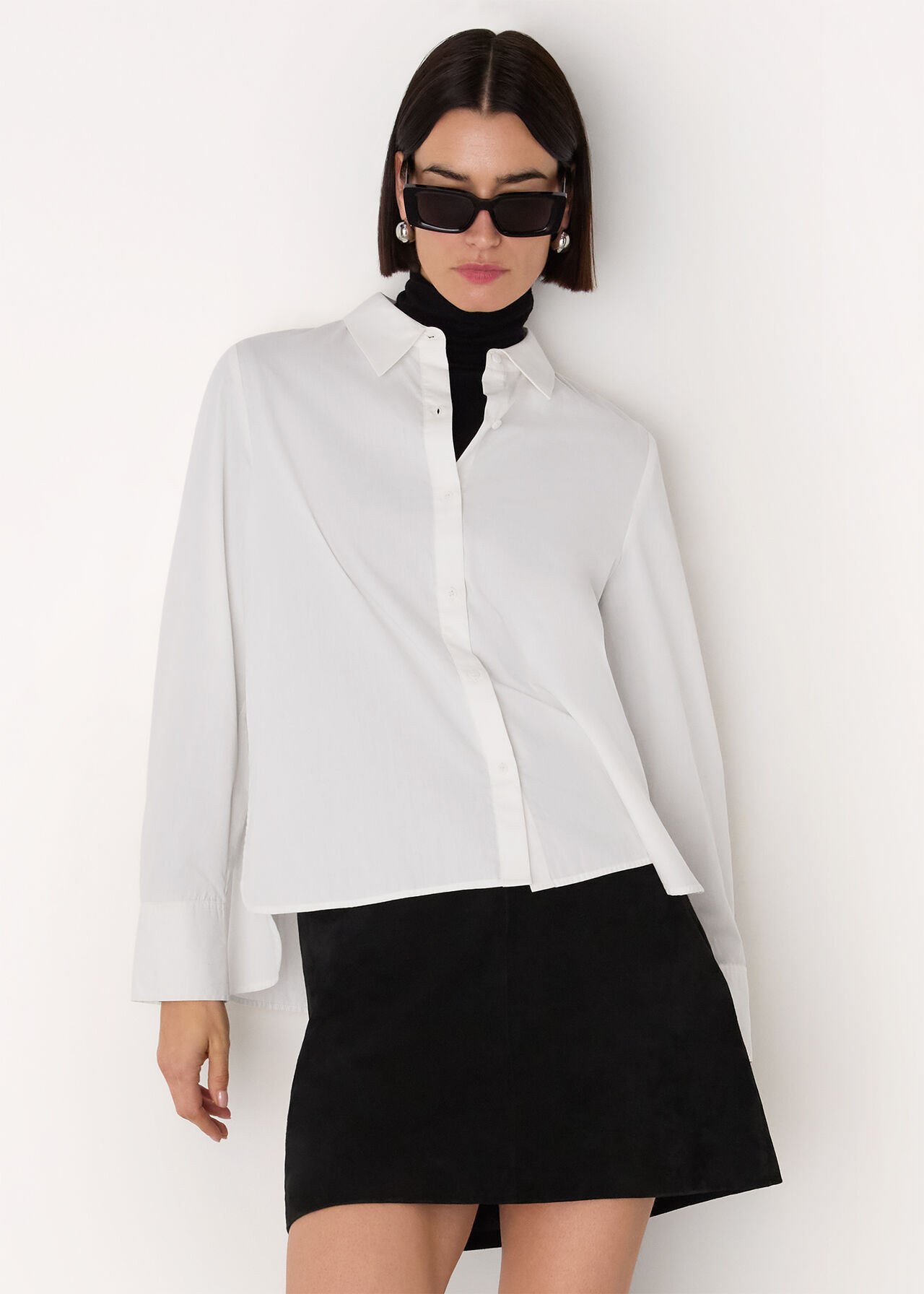 White Cotton Shirt | Boxy Fit | Shop Now at Whistles | | Whistles