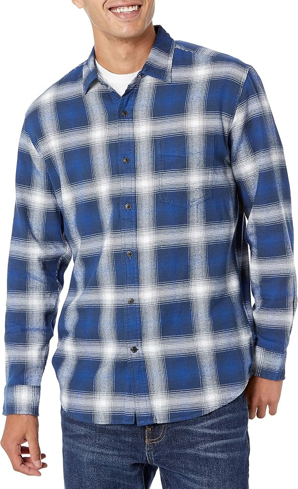 Amazon Essentials Men's Regular-Fit Long-Sleeve Flannel Shirt | Amazon (US)