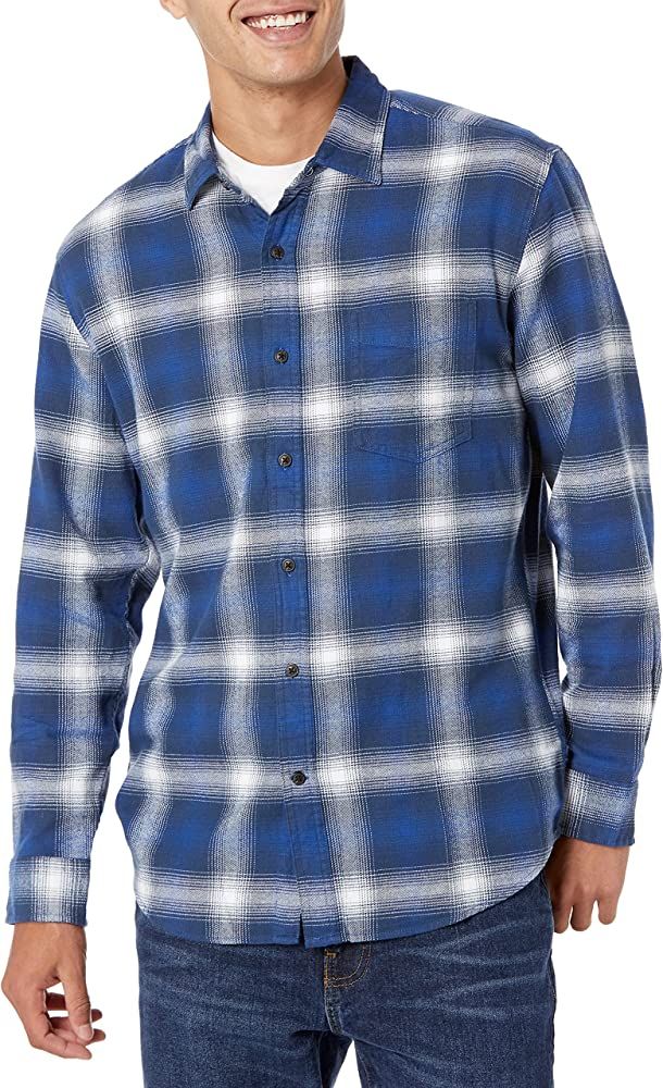 Amazon Essentials Men's Regular-Fit Long-Sleeve Flannel Shirt | Amazon (US)