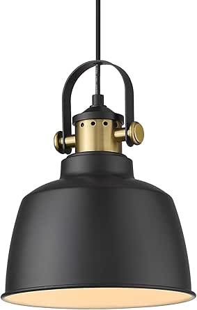 Autelo Farmhouse Pendant Light, 1-Light Indoor Hanging Light Fixture for Kitchen Island Dining Ro... | Amazon (US)