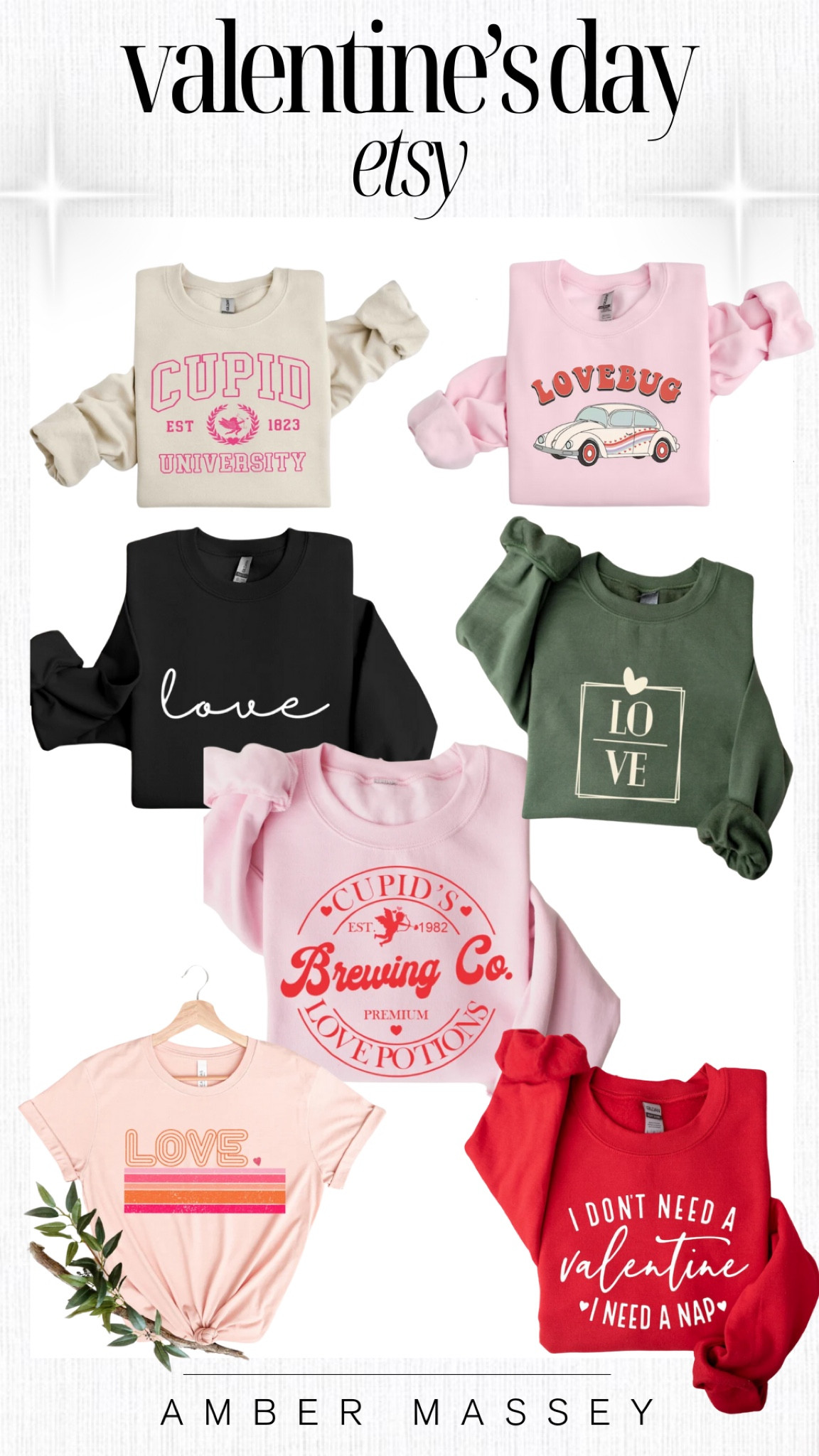 Valentine’s Day sweatshirts found on Etsy. 

Cute oversized sweatshirt perfect for February. 

#LTKparties #LTKfindsunder50 #LTKSeasonal