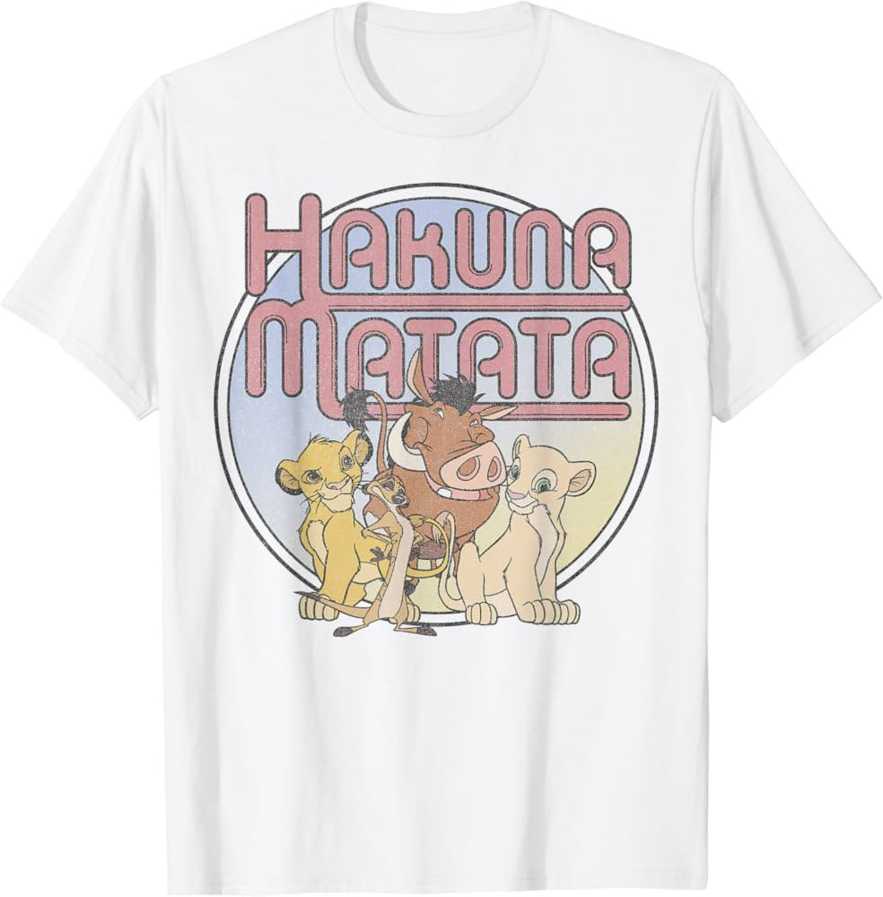 Disney Lion King Retro Hakuna Matata Simba And Friends T-Shirt | Amazon (US)