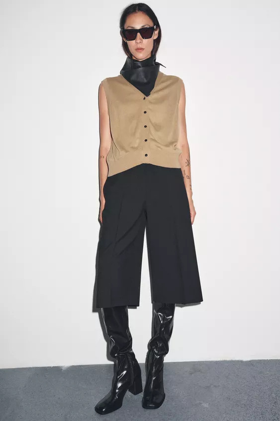 PLAIN KNIT VEST TOP | Zara US