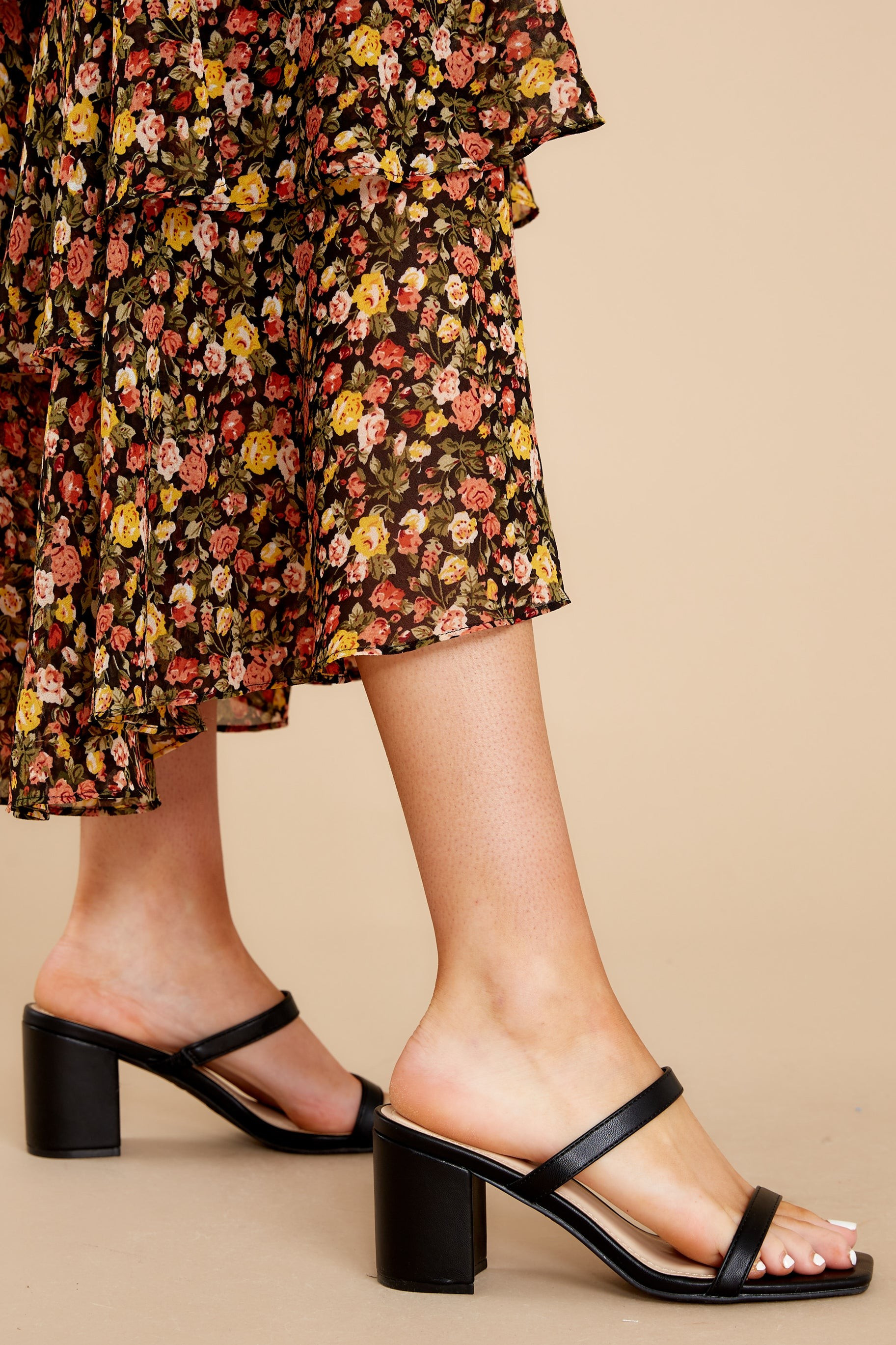 Fervently Fierce Black High Heel Sandals | Red Dress 