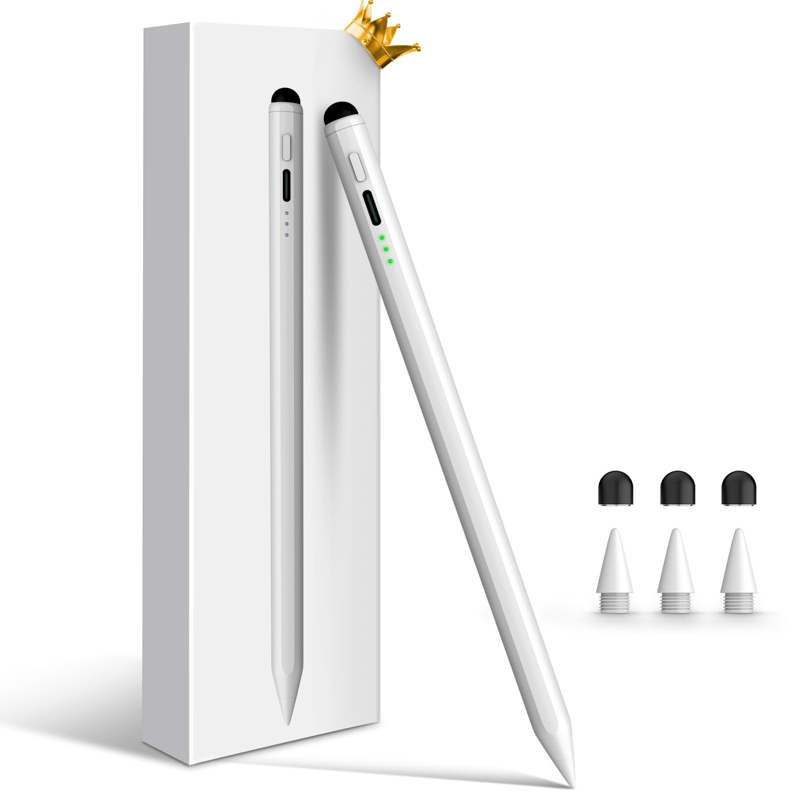 Pencil for Apple iPad 11th/10th/9th, 2X Fast Charge Stylus Pen for iPad, Palm Rejection, Tilt Sen... | Amazon (US)