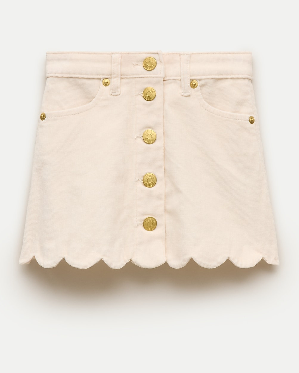 Girls' scallop-trim skirt in corduroy | J. Crew US