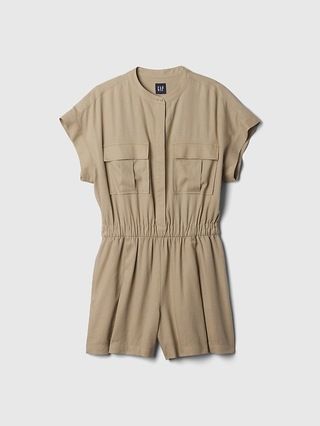 Linen-Blend Utility Romper | Gap (US)