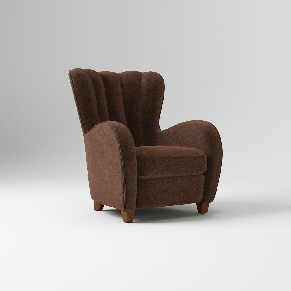 Pierce & Ward Channeled Wingback Chair | West Elm (US)