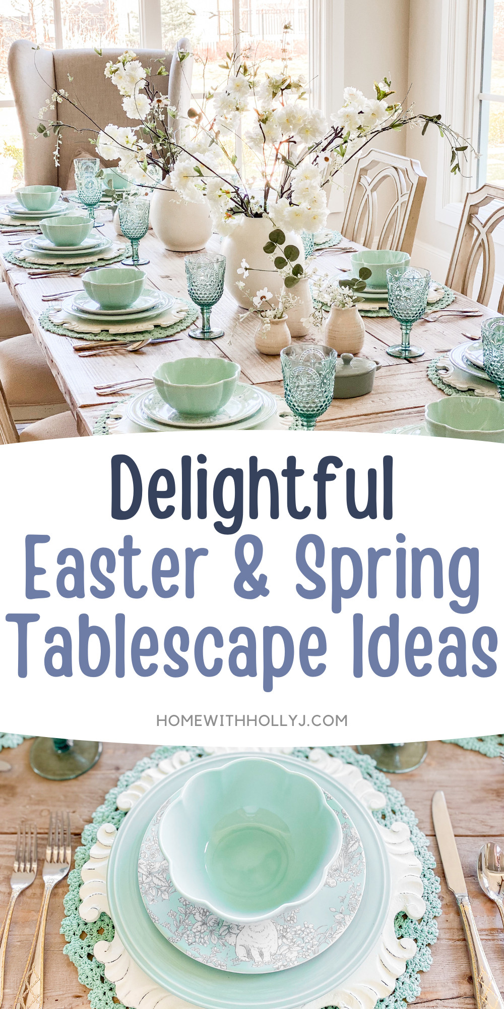 Create a breathtaking, cheerful, and cohesive Easter and Spring tablescape by mixing pastel linens, fresh floral dinnerware, and natural textures like woven placemats. Add charm with whimsical bunny plates, taper candles for height, and soft blue or green accents. Perfect for Easter brunch or spring entertaining!
#EasterBrunch #EasterDecor #SpringDining #TablescapeIdeas #HomeWithHollyJ 

 #LTKfoodie #LTKSeasonal #LTKHome