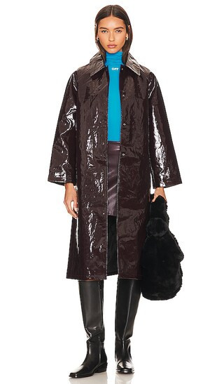 Jakke Cassie Coat in Burgundy. Size L, M. | Revolve Clothing (Global)