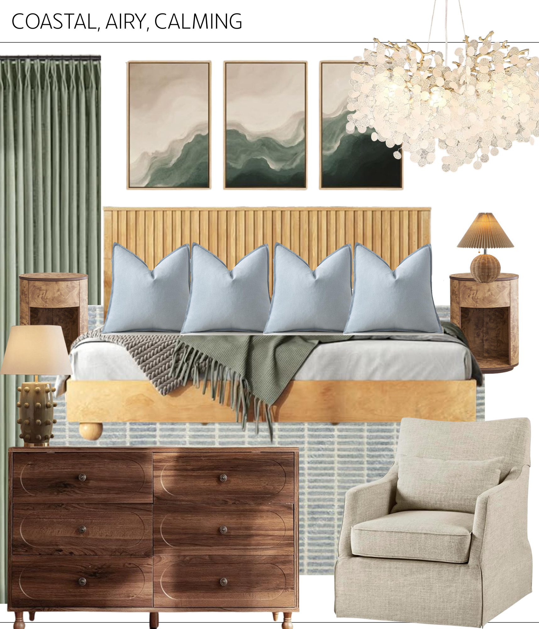 Coastal, Airy, Calming - a beautiful bedroom retreat! 

 #LTKHome