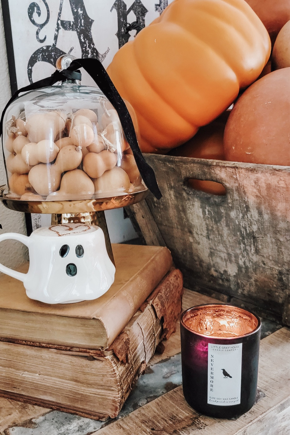 Fall decor & Halloween decor mix. 

I used 4.5 sets of gourds to fill my cloche. 



#LTKHome #LTKSeasonal #LTKHalloween